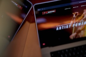 The Live Nation website arranged on a laptop in New York on Wednesday, April 17, 2024.