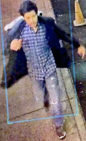 Investigators need help identifying and locating this man who is suspected of a stabbing a woman in Yong-Dundas Square on Tuesday, April 30, 2024.