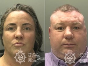 Ann McDonagh, left and Bernard McDonagh, sentence for dine-and-dashes at several Wales restaurants.