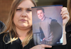 Carolyn Crankshaw with a photo of her son Damion Moffatt, who was murdered in 2018. POSTMEDIA