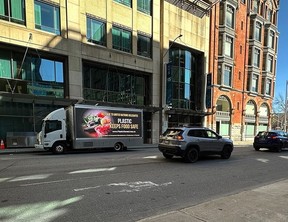 Coalition of Concerned Manufacturers and Businesses of Canada billboard about plastic displayed in Ottawa. SUBMITTED/TORONTO SUN
