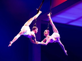 Acrobats in Cirque du Soleil.