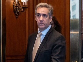 Michael Cohen, former personal lawyer to former U.S. president Donald Trump, leaves his apartment building on his way to Manhattan Criminal Court on May 16, 2024 in New York City.