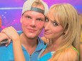 Emily Goldberg is pictured with Avicii in a photo posted on her Instagram account.