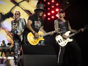 From left, Axl Rose, Duff McKagan and Slash of Guns 'n Roses. SUBMITTED FROM PR TEAM/TORONTO SUN