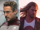 Robert Downey Jr. and Chris Hemsworth acted opposite each other in four Avengers films.