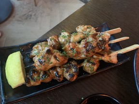 Chicken Robata at Valerie Toronto, the 27th-floor restaurant at Hotel X Toronto. (Jane Stevenson/Toronto Sun)