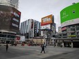 A view of Yonge and Dundas Square in Toronto on Saturday, March 14, 2020.