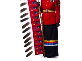 An example of a ribbon skirt is shown