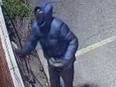 Investigators are trying to identify this suspect who is wanted for vandalizing the Kehillat Shaarei Torah Synagogue in North York on Friday, May 17, 2024.