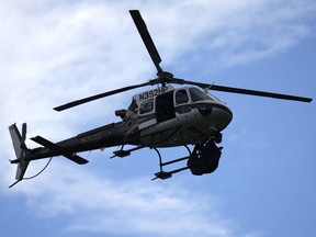 Utah Department of Public Safety helicopter lands