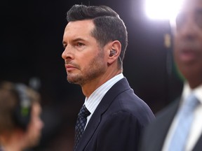 JJ Redick is seen prior to Game 2 of the 2024 NBA Finals between the Boston Celtics and the Dallas Mavericks.