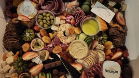 Guests at the Falcon's Nest are greeted with a welcome charcuterie box. SARA SHANTZ PHOTO