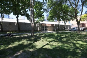 There's no signage above the entrance at Moss Park Arena