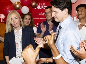 Leslie Church and Prime Minister Justin Trudeau.
