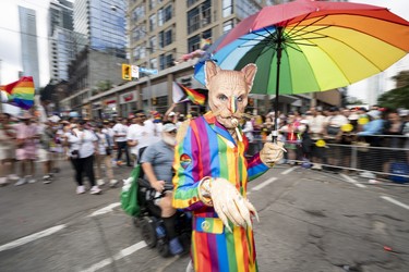 People march in the Toronto Pride Parade.
