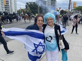 Supporters of Israel march during the Walk for Israel.
