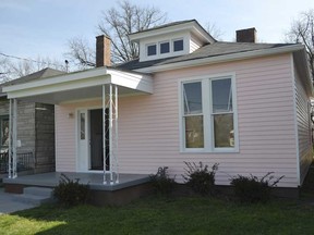 In this March 18, 2016 photo, the childhood home of Muhammad Ali is seen in Louisville, Ky.