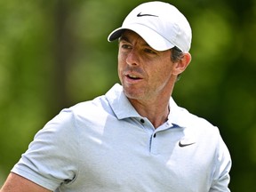 Rory McIlroy of Northern Ireland walks off the seventh tee during the third round of the RBC Canadian Open at Hamilton Golf & Country Club in Hamilton, Ont., Saturday, June 1, 2024.