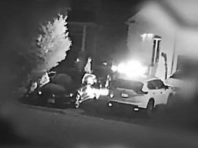 York Regional Police released video of a suspect light a tow truck on fire in Vaughan early Friday morning.