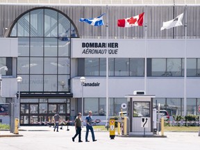 A Bombardier plant is seen in Montreal on Friday, June 5, 2020.