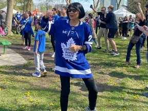 Mayor Olivia Chow wore a Maple Leafs sweater in an X post that appeared on her account on May 4, 2024.