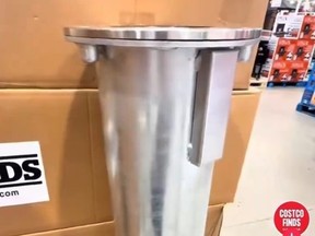 Screenshot of a security bollard being sold at Costco.