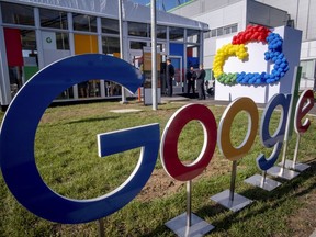 Google's first datacenter in Germany is pictured during its inauguration in Hanau near Frankfurt, Germany, Oct. 6, 2023.