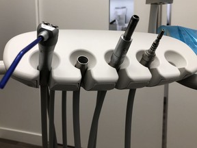 Dental instruments are shown in Oakville, Ont., Wednesday, April 5, 2023. Ottawa plans to expand eligibility for the federal dental program to qualifying children under the age of 18 and people who receive a disability tax credit today.
