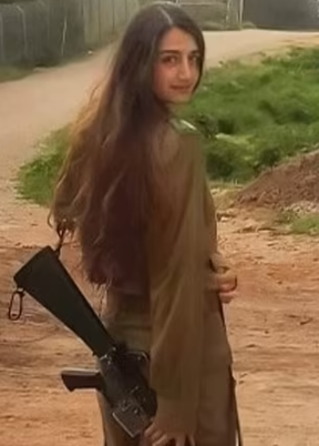 SERVING: Mia Ventura, 18, and serving in the IDF.