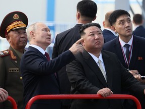Russia's President Vladimir Putin and North Korea's leader Kim Jong Un