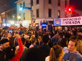 Night crowd at Taste of Little Italy in 2023.