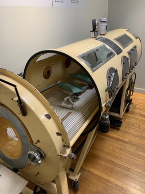An iron lung used during Wytheville's polio outbreak in 1950 is on display at Thomas J. Boyd Museum.