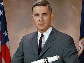 This image courtesy of NASA obtained on June 7, 2024 shows the official NASA portrait of astronaut William Anders taken Sept. 9, 1967.