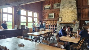 The tasting room at The Grange of Prince Edward winery is located inside a 200-year-old barn. SARA SHANTZ PHOTO