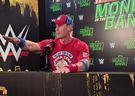 WWE legend John Cena addresses the media at Scotiabank Arena on Saturday, July 6, 2024 after he announced his impending retirement during Money in the Bank. Cena plans to return in 2025 to wrestle for one final year. (Jan Murphy/Postmedia Network)
