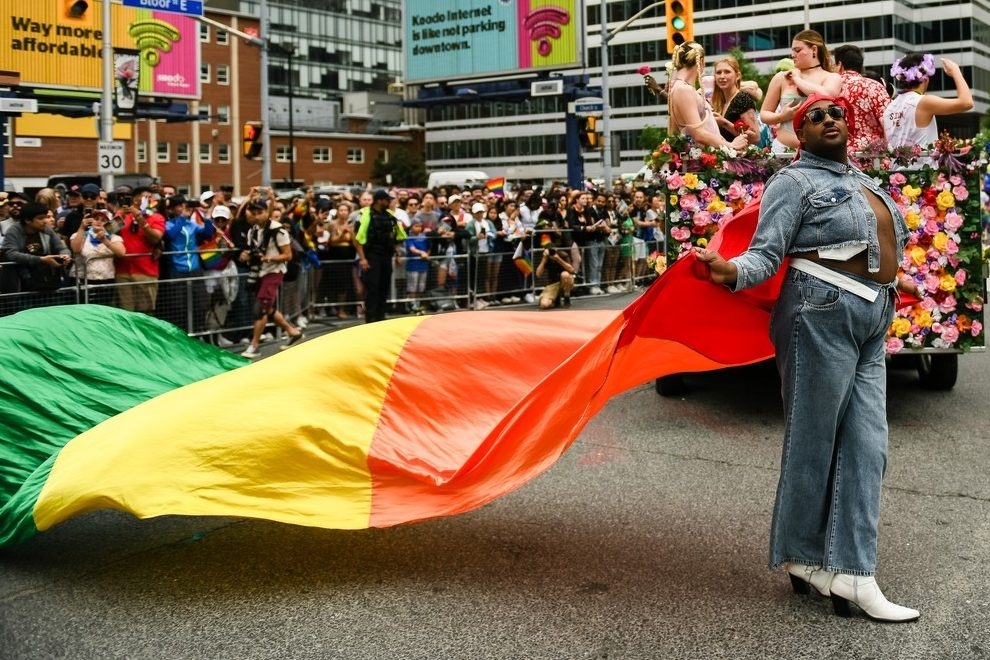  A person participates in the 43rd annual Toronto Pride Parade on June 30, 2024 in Toronto.