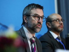 Minister of Environment and Climate Change Steven Guilbeault speaks during the fourth session of the UN Intergovernmental Negotiating Committee on Plastic Pollution in Ottawa on April 23, 2024.