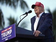 Republican presidential candidate former President Donald Trump speaks at a campaign rally at Trump National Doral Miami, Tuesday, July 9, 2024, in Doral, Fla.