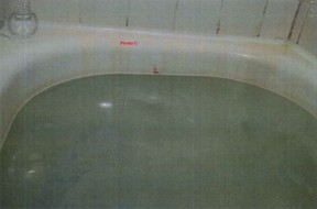 Tajah Henry was 19 when she left her son Mashiach unattended in this full bath tub and the 15-month-old baby drown on Nov. 5, 2022.