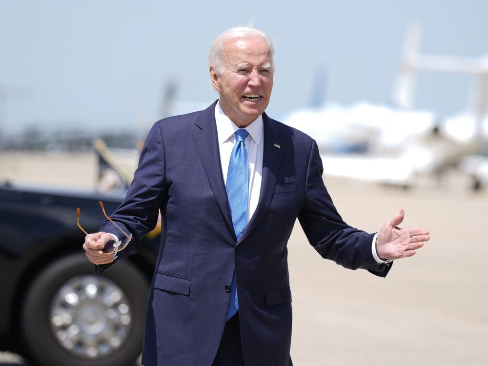 President Joe Biden disembarks Air Force One.