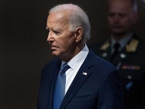 O presidente Joe Biden chega para a cúpula da OTAN em Washington, quarta-feira, 10 de julho de 2024.