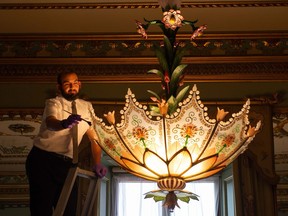 The East Wing's Centre Room, which leads onto the famed balcony, includes an ornate chandelier. PHOTO: Royal Collection Enterprises