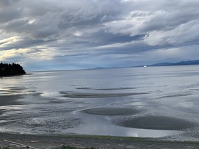 The nightime view from our balcony at The Beach Club Resort in Parksville, B.C. on Vancouver Island. (Jane Stevenson/Toronto Sun)