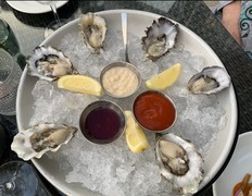 Fanny Bay oysters from about a half hour away served at Pacific Prime restaurant at the Beach Club Resort in Parksville, B.C., on Vancouver Island.