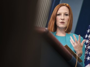 Jen Psaki at the White House in May 2022, before she joined MSNBC. MUST CREDIT: Oliver Contreras for The Washington Post