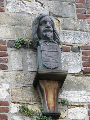 A bust of Samuel de Champlain