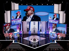 Donald Trump speaks at the Republican National Convention in Milwaukee, Thursday, July 18.