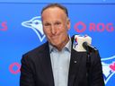 Toronto Blue Jays president Mark Shapiro holds a press conference last year.