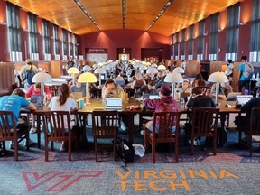 The interior of the Torgersen Bridge